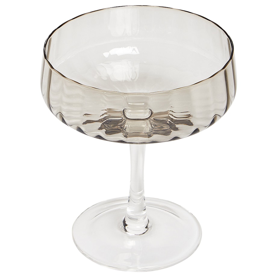 Zestaw 4 pucharków do szampana QUARTZ 170 ml Szary