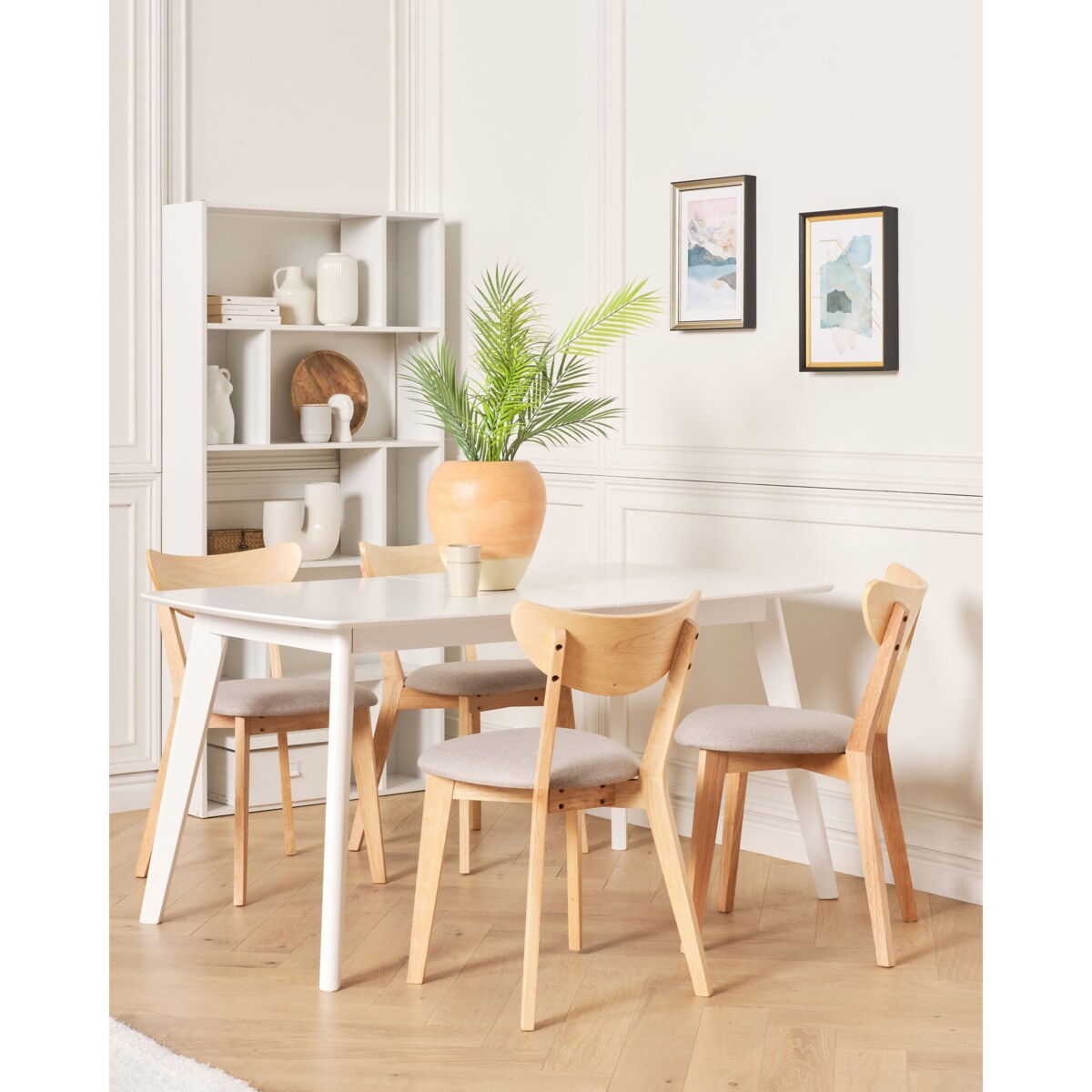 Zestaw 2 krzeseł do jadalni ERIE Drewno Jasnobrązowy