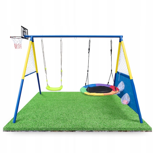 4 w 1 Huśtawka ogrodowa JUMI podwójna dla dzieci bujana