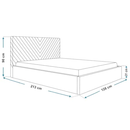 Łóżko tapicerowane 120x200 OLDO 8 jednoosobowe, z pojemnikiem-grafitowe
