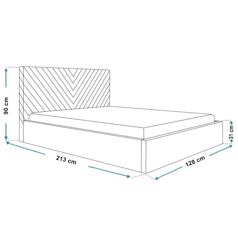 Łóżko tapicerowane 120x200 OLDO 8 jednoosobowe, z pojemnikiem-grafitowe