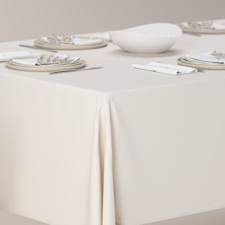 Obrus prostokątny 130 x 210 cm satynowa biel