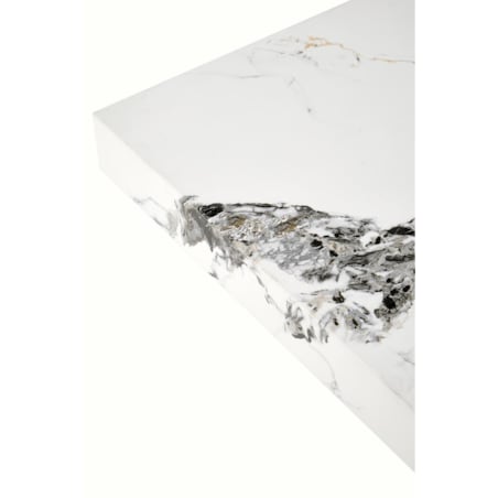 STOLIK KAWOWY Liton CZARNY MARMUR 80/80/41 cm MDF i metal