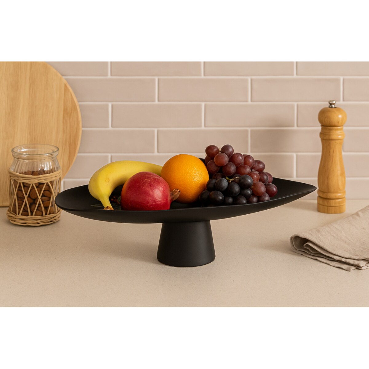 PATERA DEKORACYJNA PAELLO L CZARNA