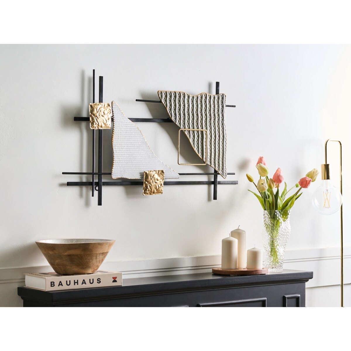 Dekoracja ścienna PORTMARNOCK Metal 45 cm Kolorowy