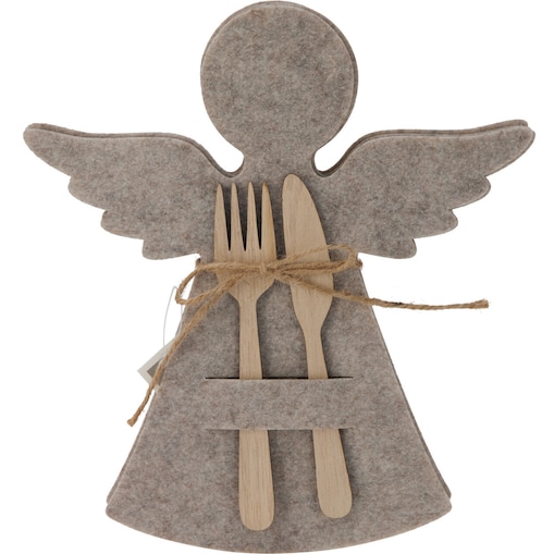 Filcowa kieszonka na sztućce w kształcie aniołka, 22 x 20 cm