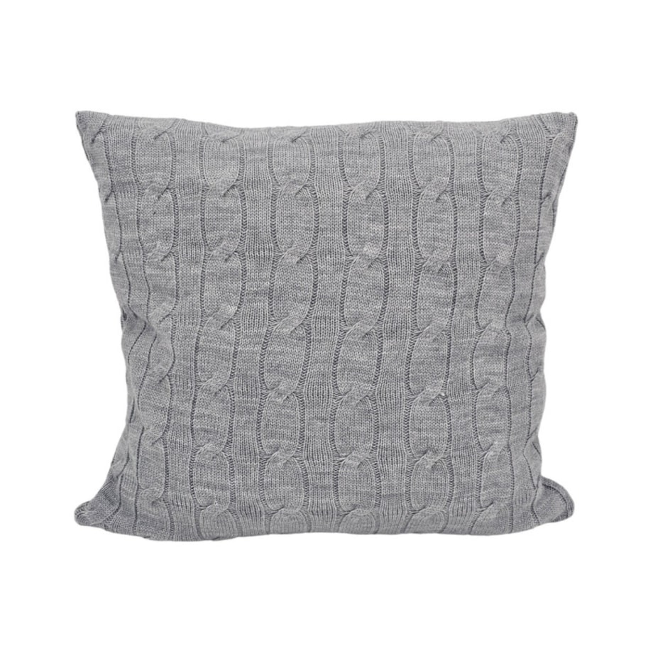 Poszewka dzianinowa na poduszkę 45x45 cm – VERONA POPIEL