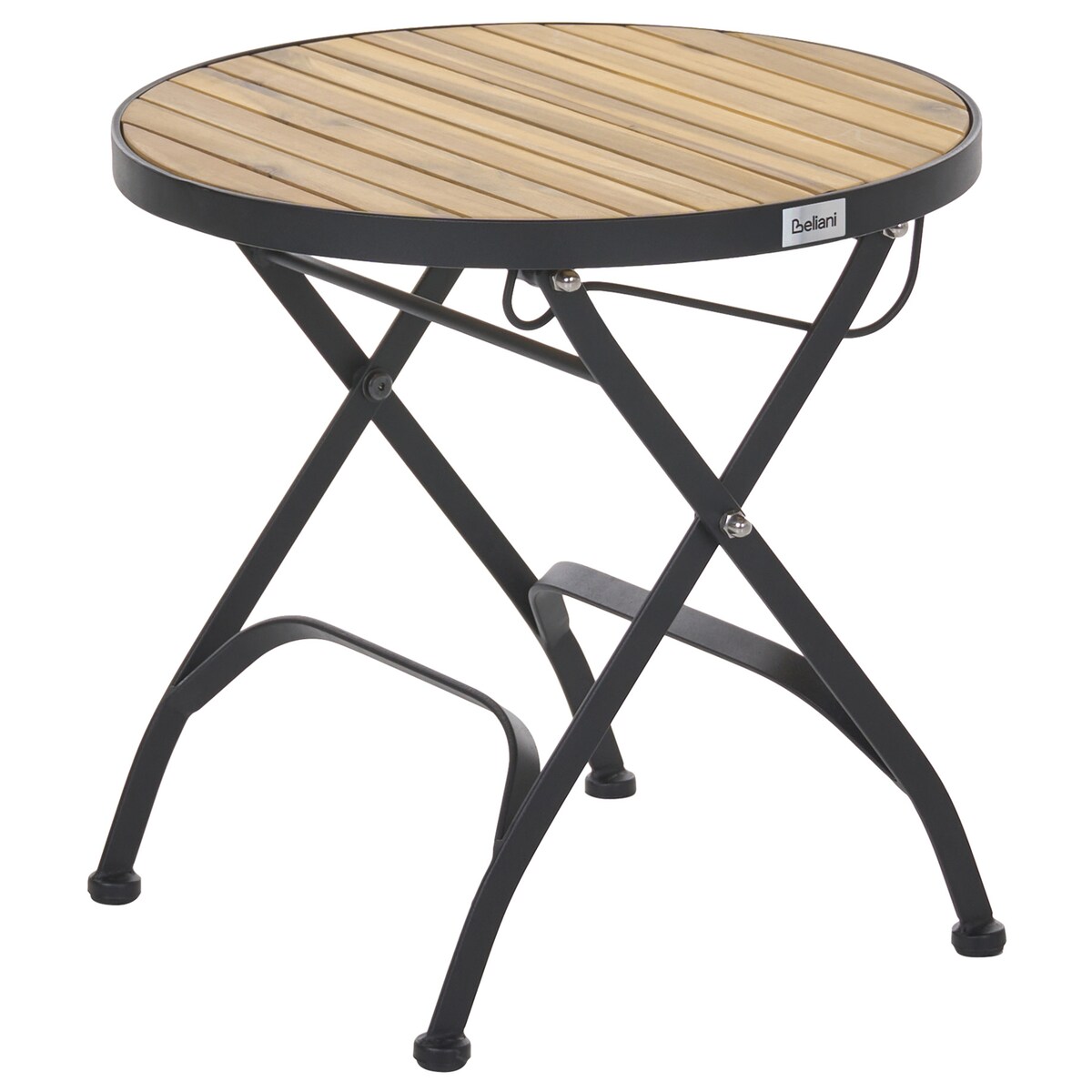 Stolik pomocniczy ogrodowy LASCARI 45 cm 45 cm Drewno akacjowe Jasnobrązowy