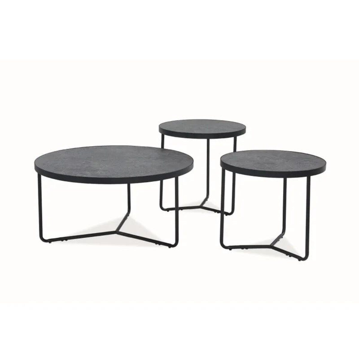 Ława DEMETER beton/czarna