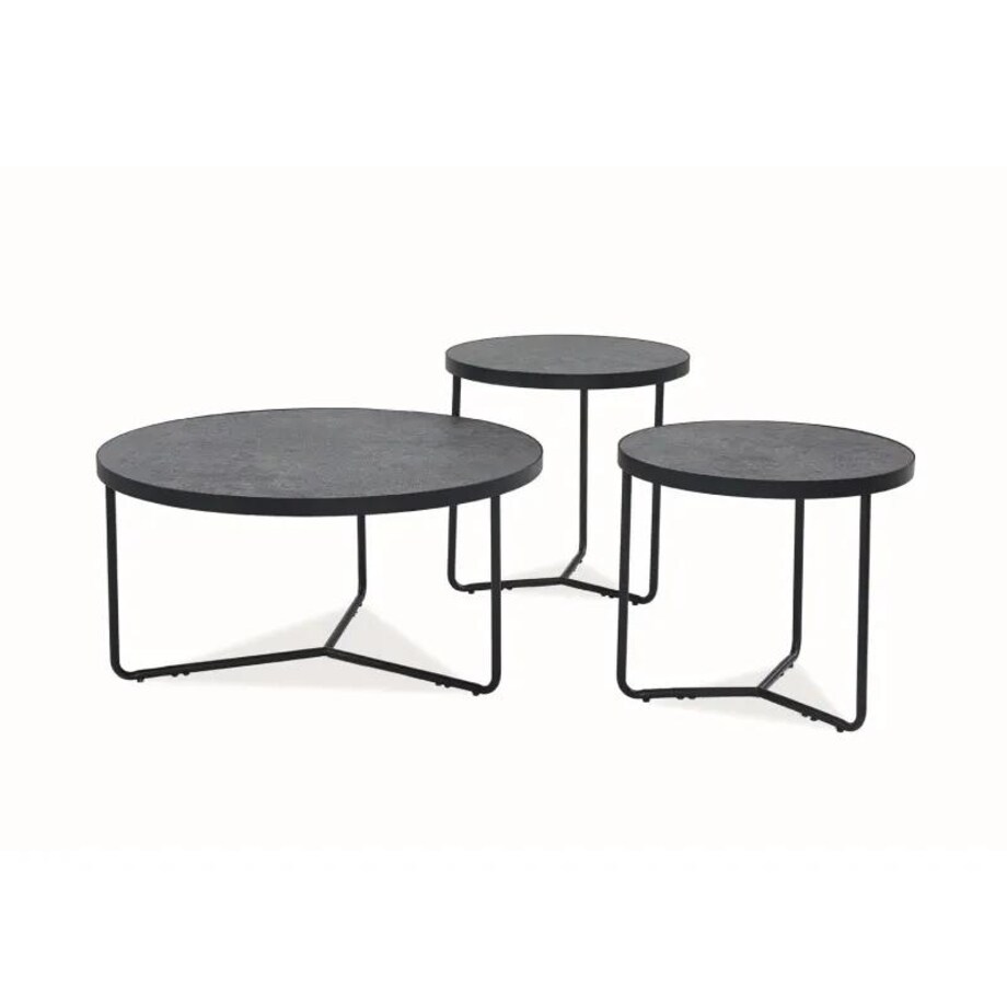 Ława DEMETER beton/czarna