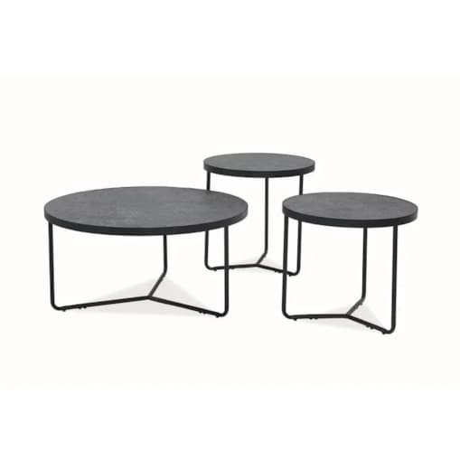 Ława DEMETER beton/czarna