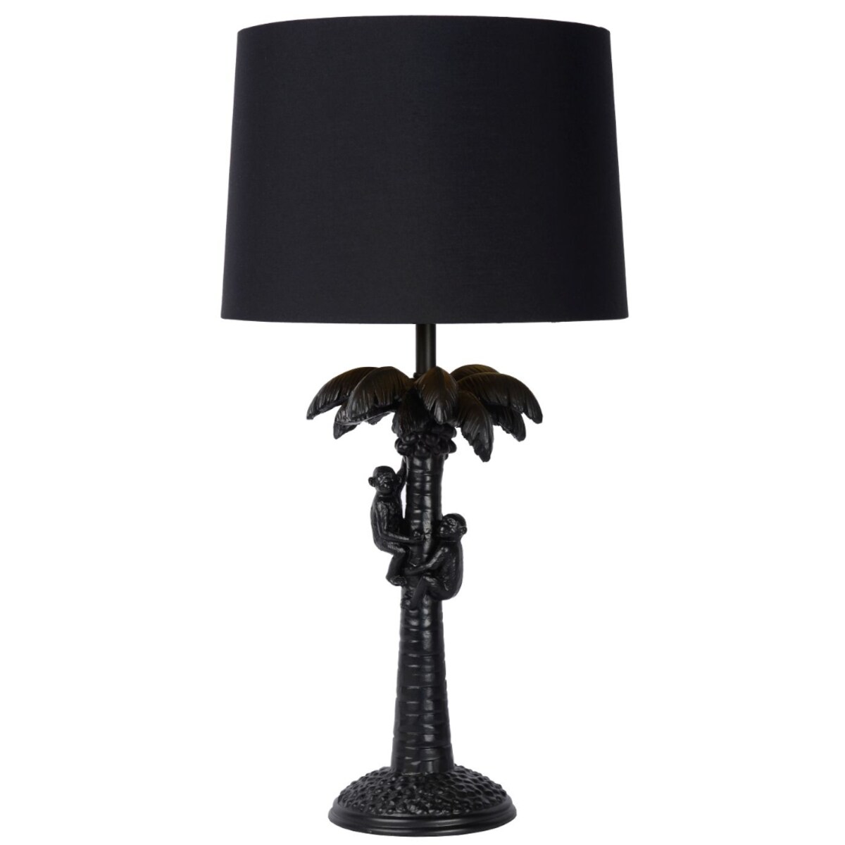 Orientalna LAMPKA stojąca EXTRAVAGANZA COCONUT 10505/81/30 Lucide dekoracyjna LAMPA biurkowa abażurowa małpki czarne