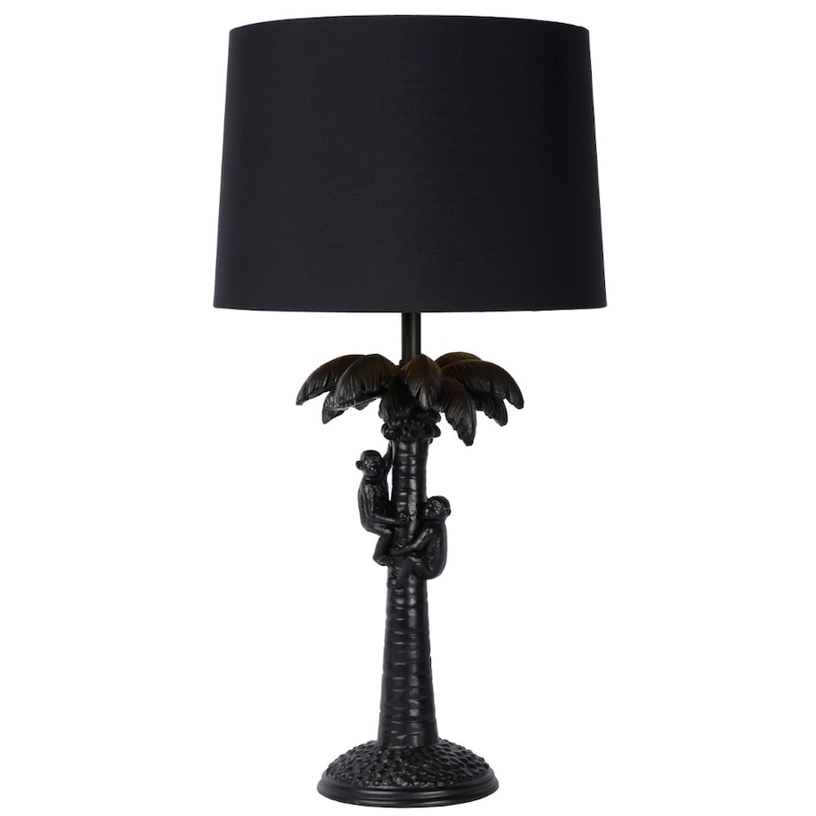 Orientalna LAMPKA stojąca EXTRAVAGANZA COCONUT 10505/81/30 Lucide dekoracyjna LAMPA biurkowa abażurowa małpki czarne
