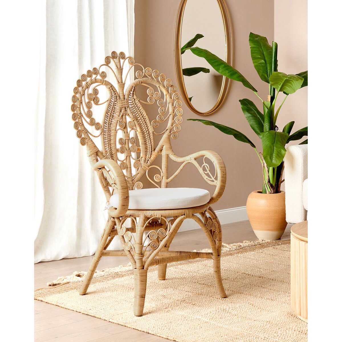 Fotel paw CARRARA Rattan Naturalny