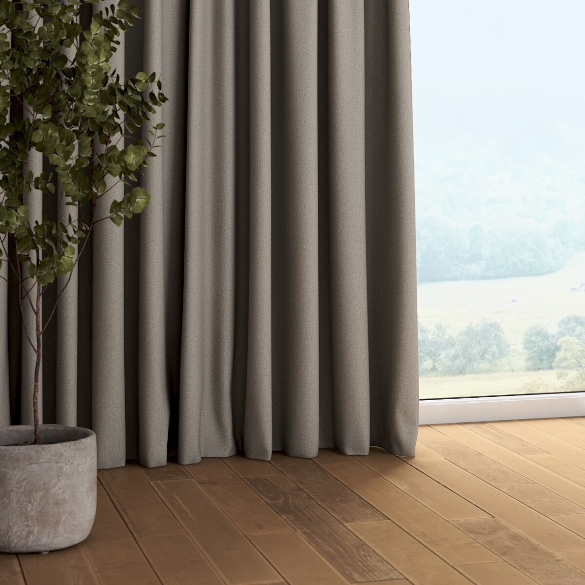 Zasłona na taśmie marszczącej 1 szt. 130x260 szary