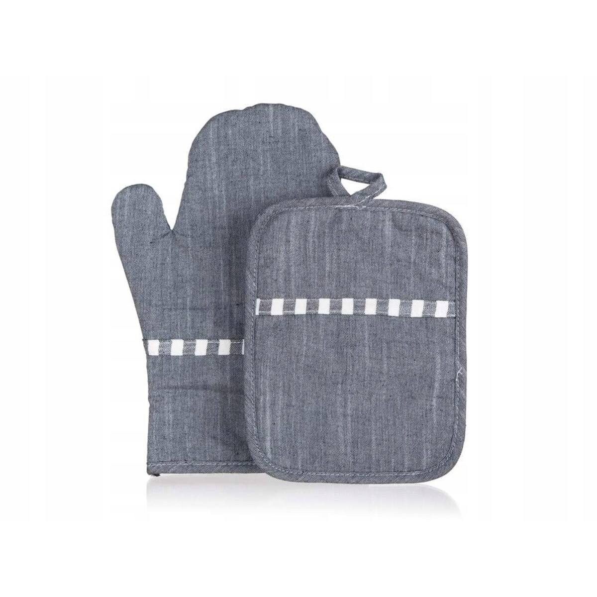 PRZYBORY DO KUCHNI RĘKAWICA + ścierka podkładka szara kuchenna pomocnik