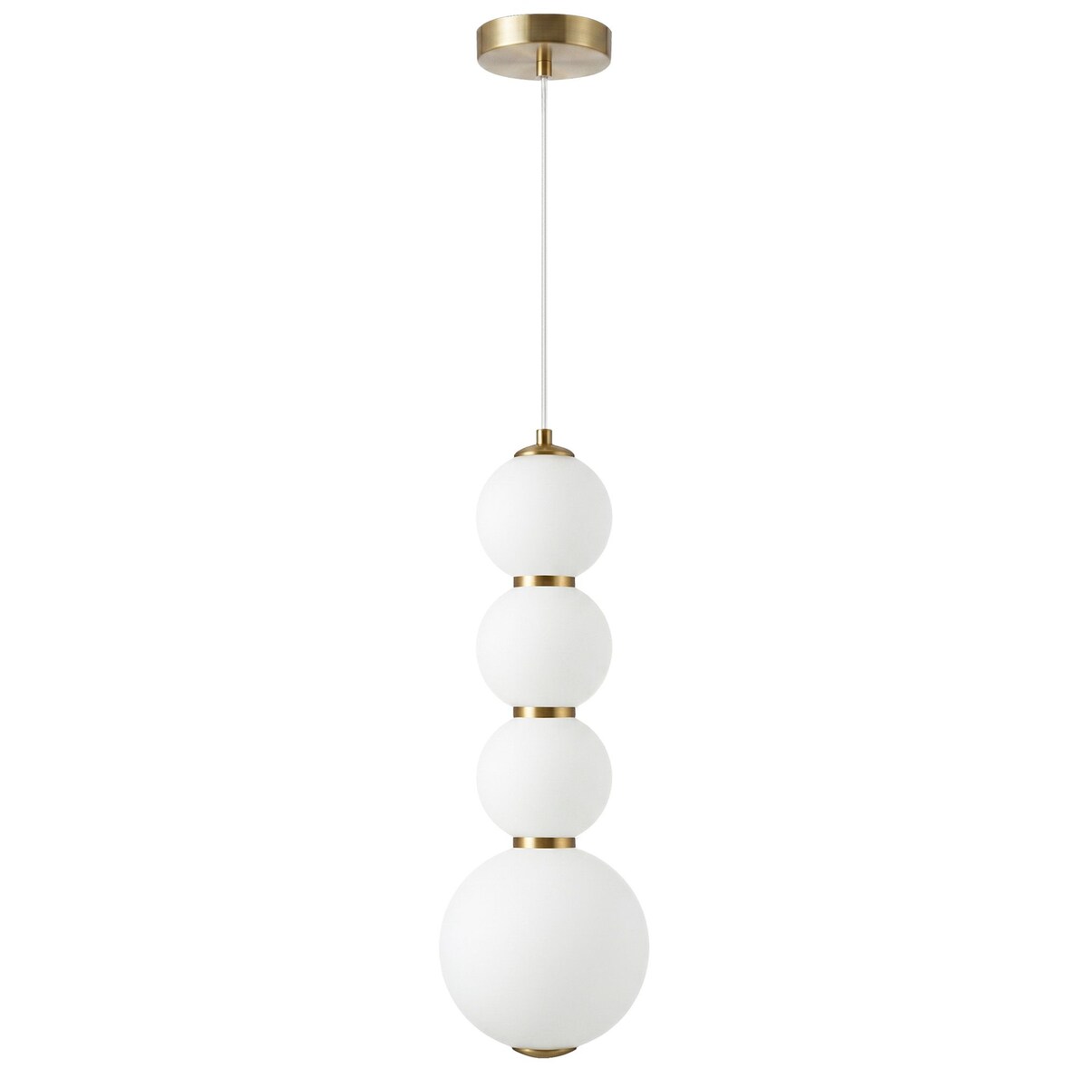 Lampa Sufitowa Wisząca Lhj114-4Cp Led Złoty Szczotkowany, Metal, Tworzywo Sztuczne