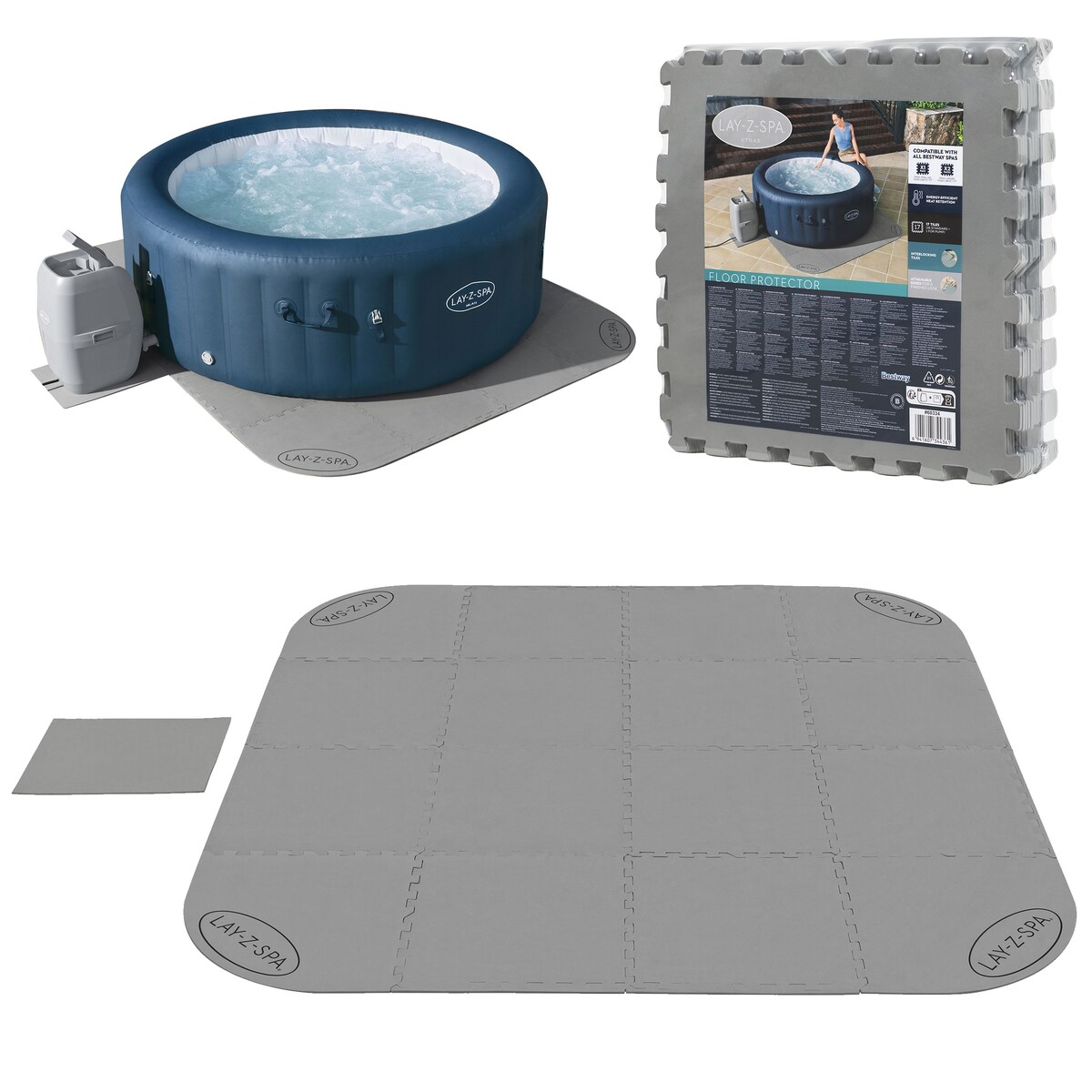 Piankowa mata pod basen spa puzzle podłoga Bestway 60334