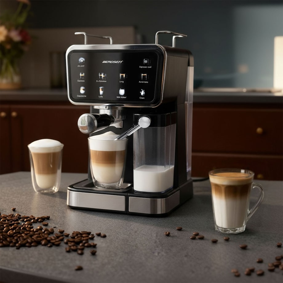 Ekspres do kawy ciśnieniowy kolbowy ze spieniaczem Berdsen BD-773 377300