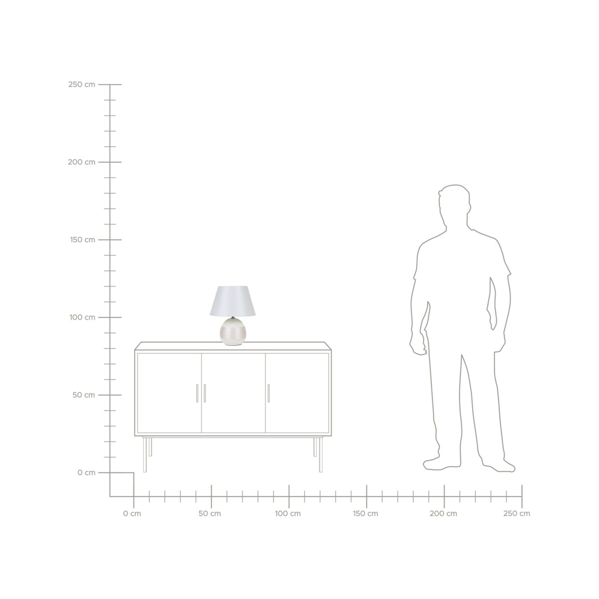 Lampka nocna ceramiczna kremowa SADO