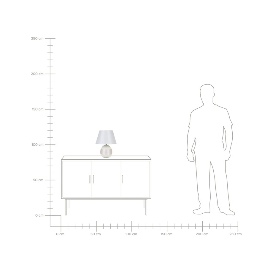 Lampka nocna ceramiczna kremowa SADO