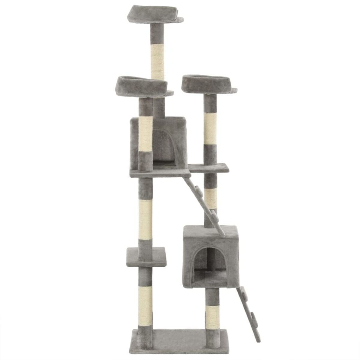 vidaXL Drapak dla kota z sizalowymi słupkami, 170 cm, szary