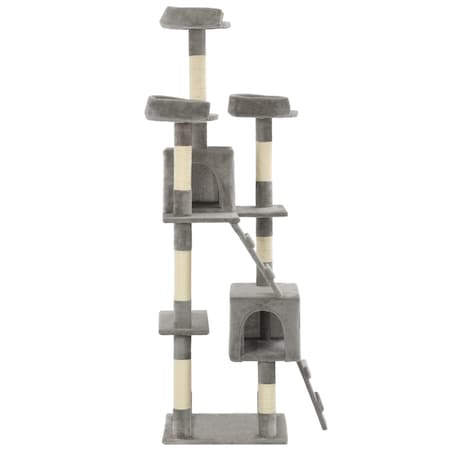 vidaXL Drapak dla kota z sizalowymi słupkami, 170 cm, szary