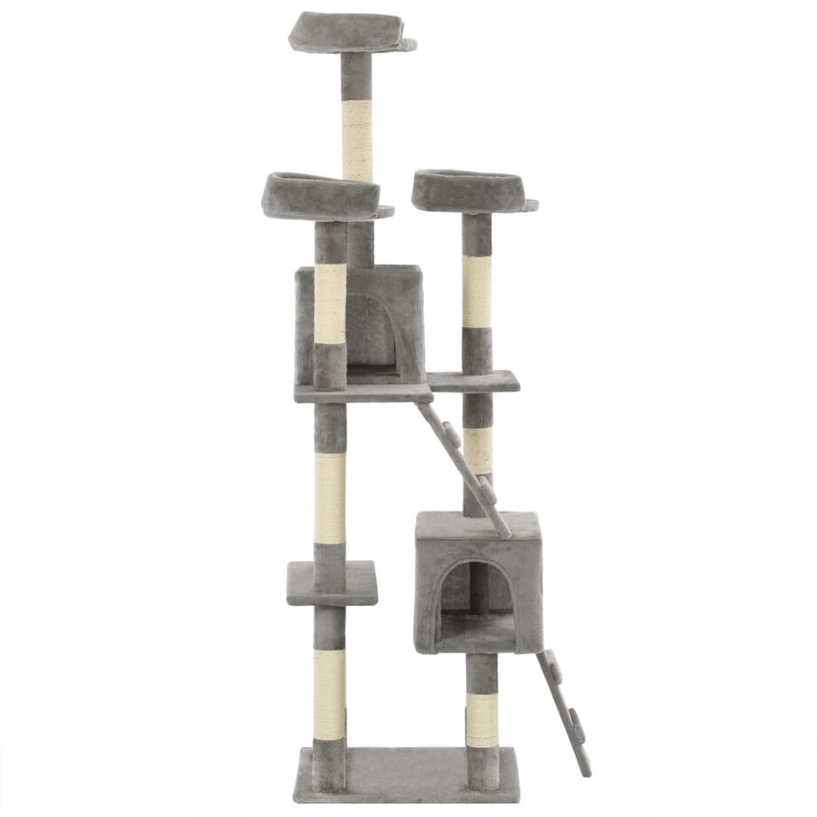 vidaXL Drapak dla kota z sizalowymi słupkami, 170 cm, szary