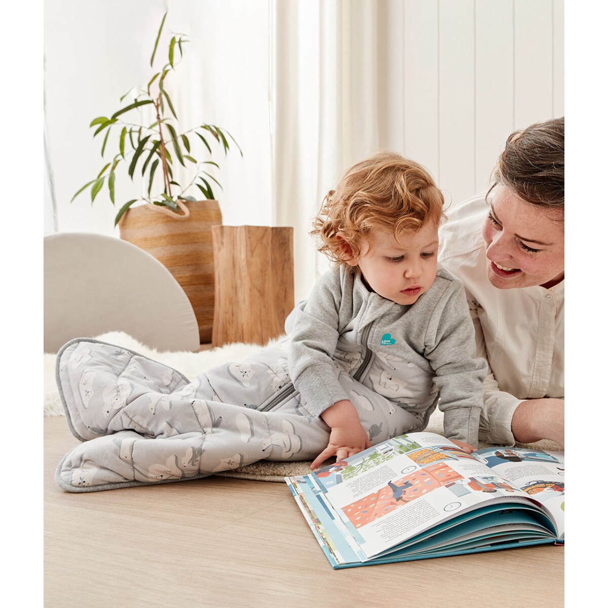 Otulacz Swaddle UP -rozmiar M - kremowy, króliki ETAP1 - 1 TOG Original