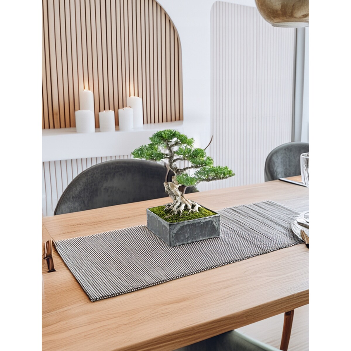 DONICZKA NA BONSAI PŁASKA 15x15 KWADRATOWA PŁYTKA NA PARAPET SZARA EKO