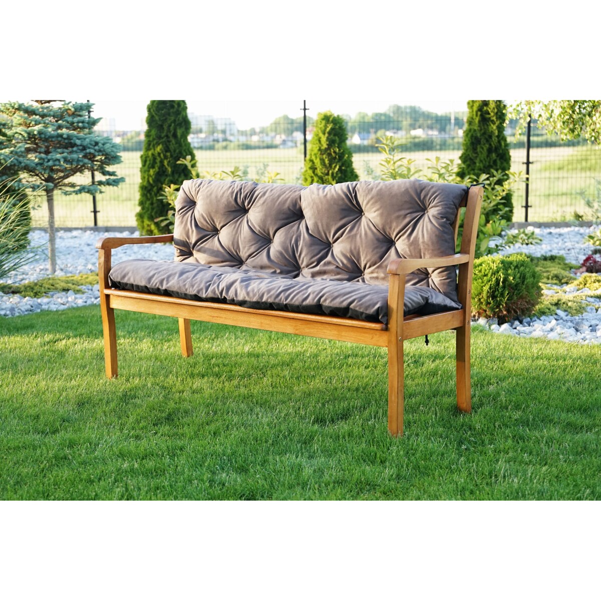 Poduszki na meble ogrodowe z oparciem, 180x60x50 cm, Brąz