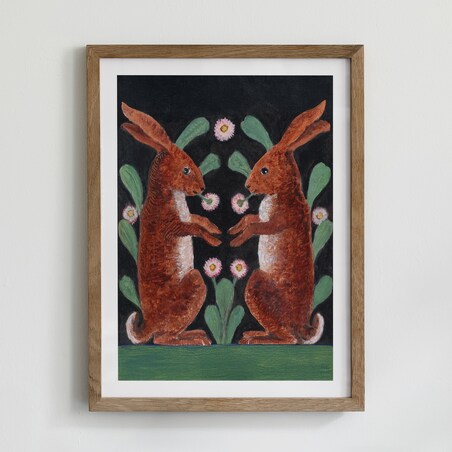 Plakat Dwa Zające 30x40cm