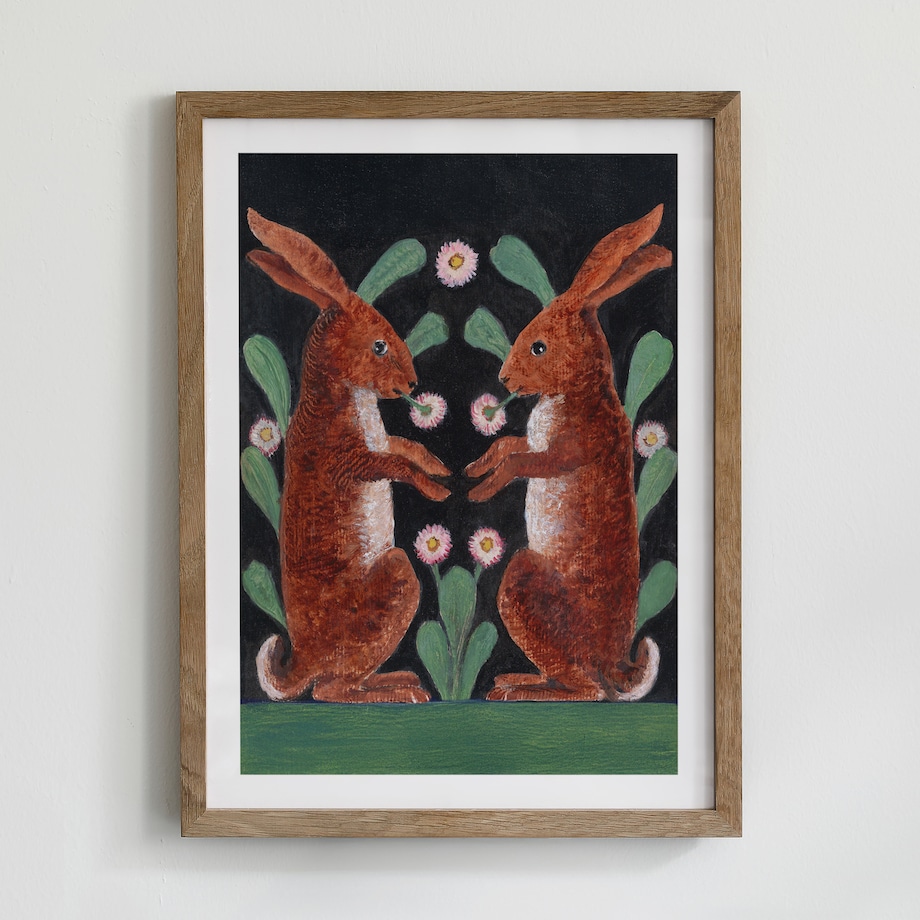 Plakat Dwa Zające 30x40cm