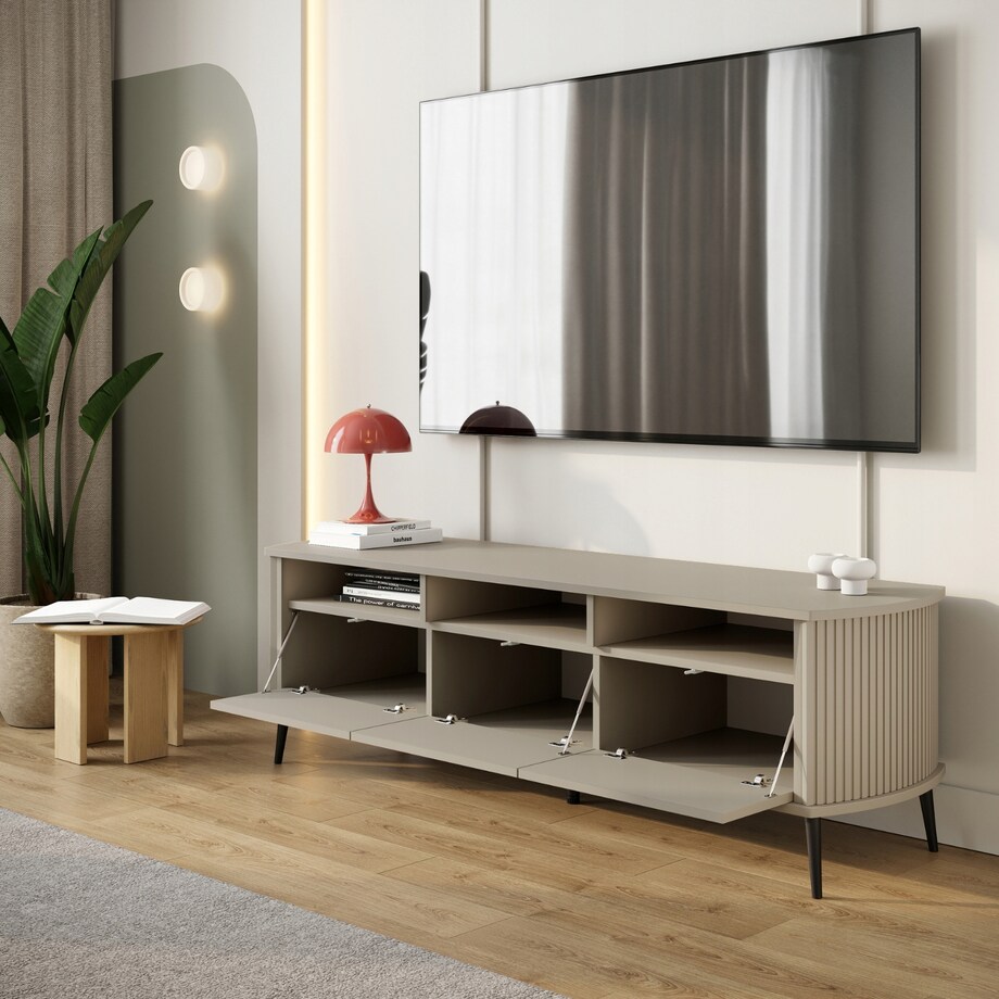 Szafka RTV KASZMIR Komoda Pod Telewizor Do Salonu JAPANDI VERLO 150cm