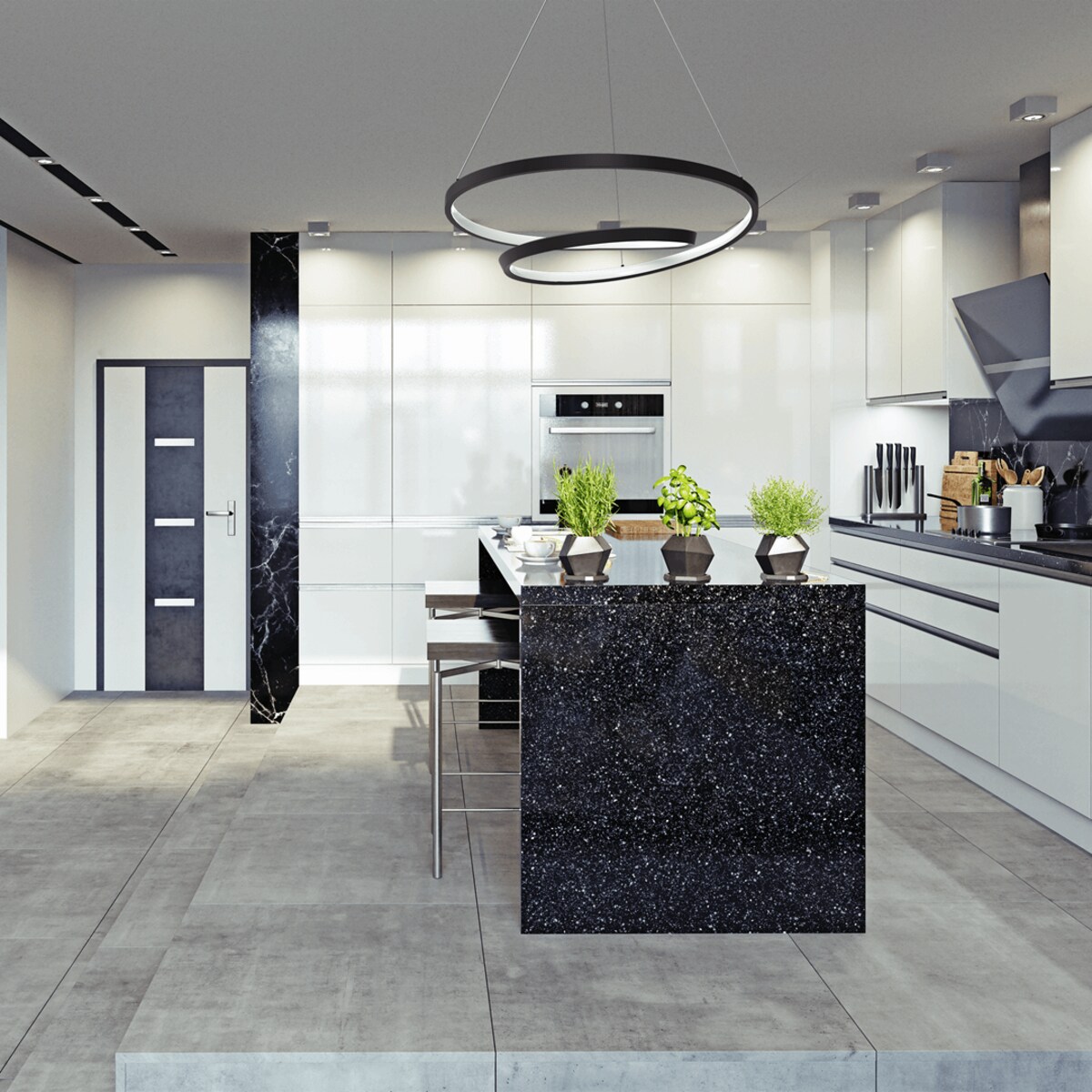 Nowoczesna lampa wisząca Lucero spirala LED 48W czarna