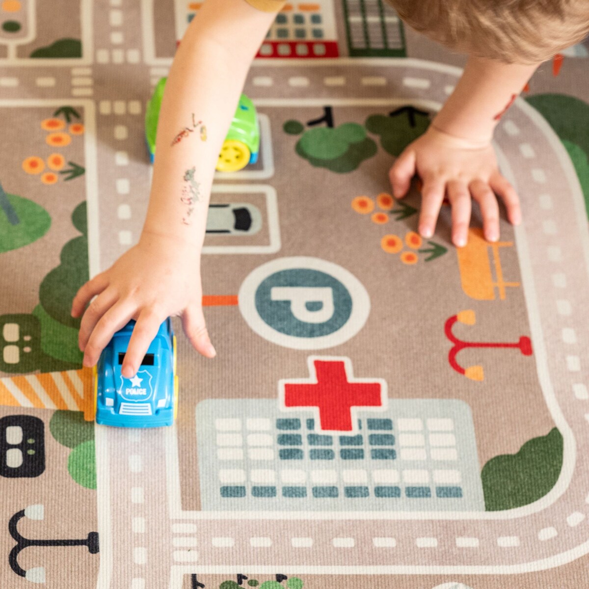 Dywan dziecięcy Ulice 200x300 cm e-floor beżowy