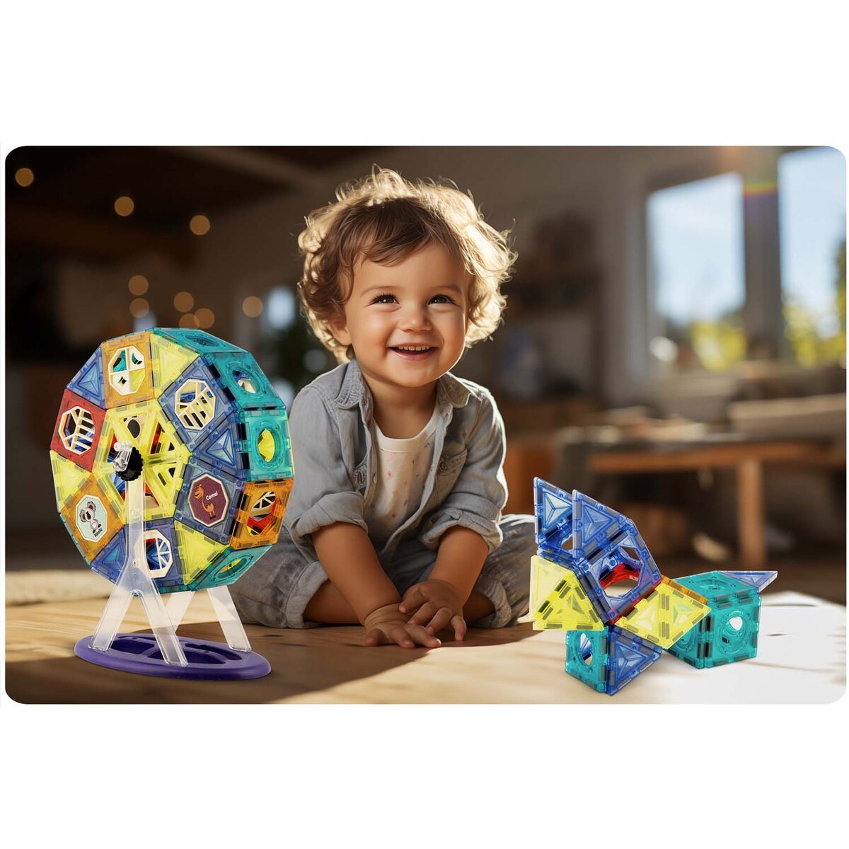 Klocki magnetyczne karuzela konstrukcyjne 3d Ricokids