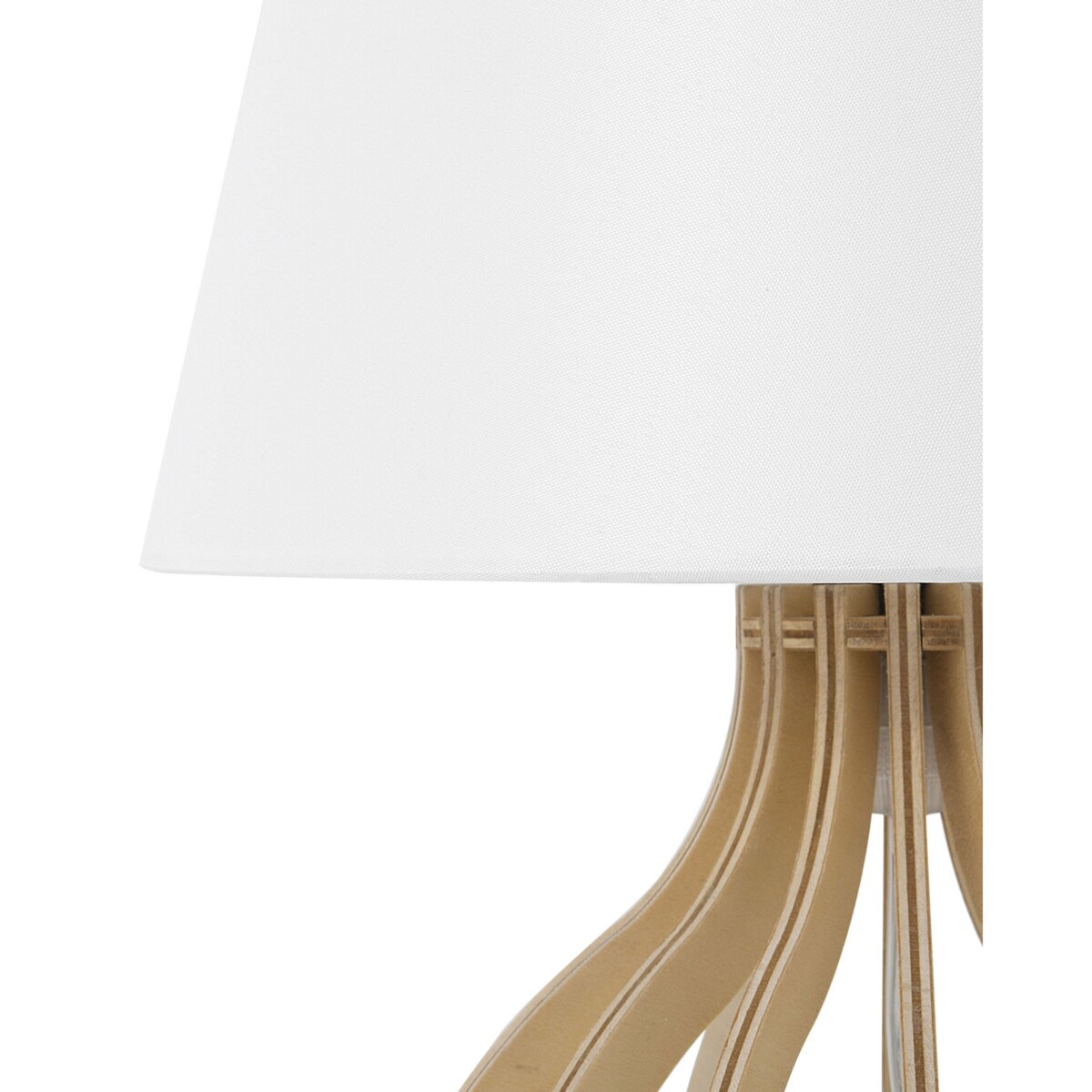 Lampka nocna drewniana biała AGUEDA