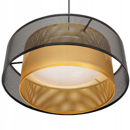 Lampa Wisząca Loft Industrial Złota Metalowa Led