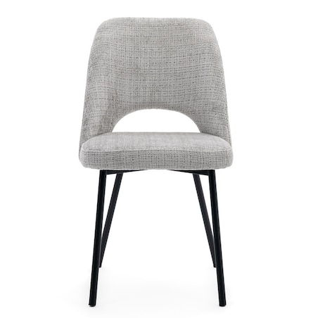 Krzesło tapicerowane MILO jasny szary do salonu jadalni kuchni