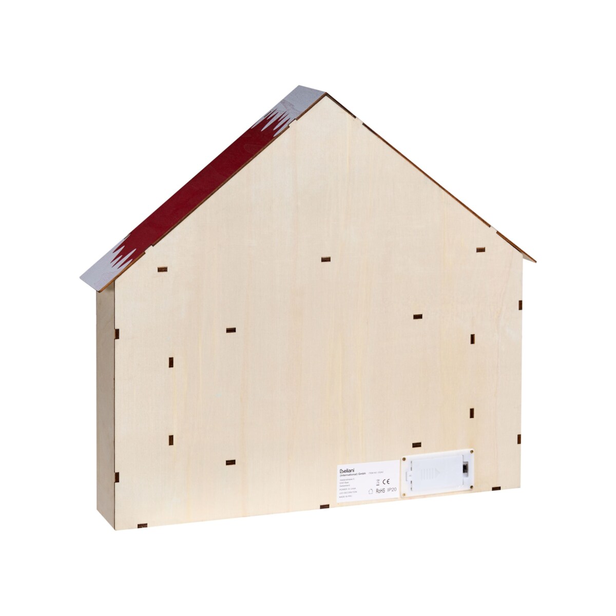 Dekoracja świąteczna LED NISSER Kalendarz adwentowy 44 cm Jasnobrązowy