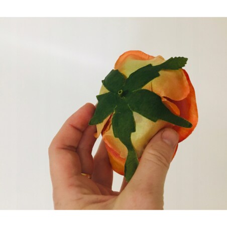 Róża sztuczna wyrobowa do wiązanek główka pąk sztuczne kwiaty duża 6szt