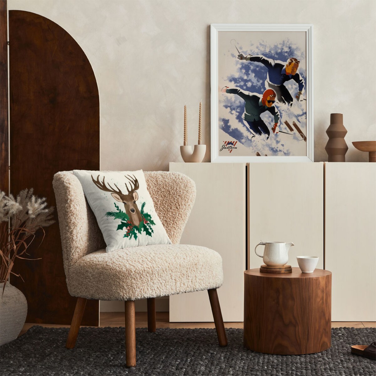 Poduszka świąteczna - Jeleń 45x45 cm