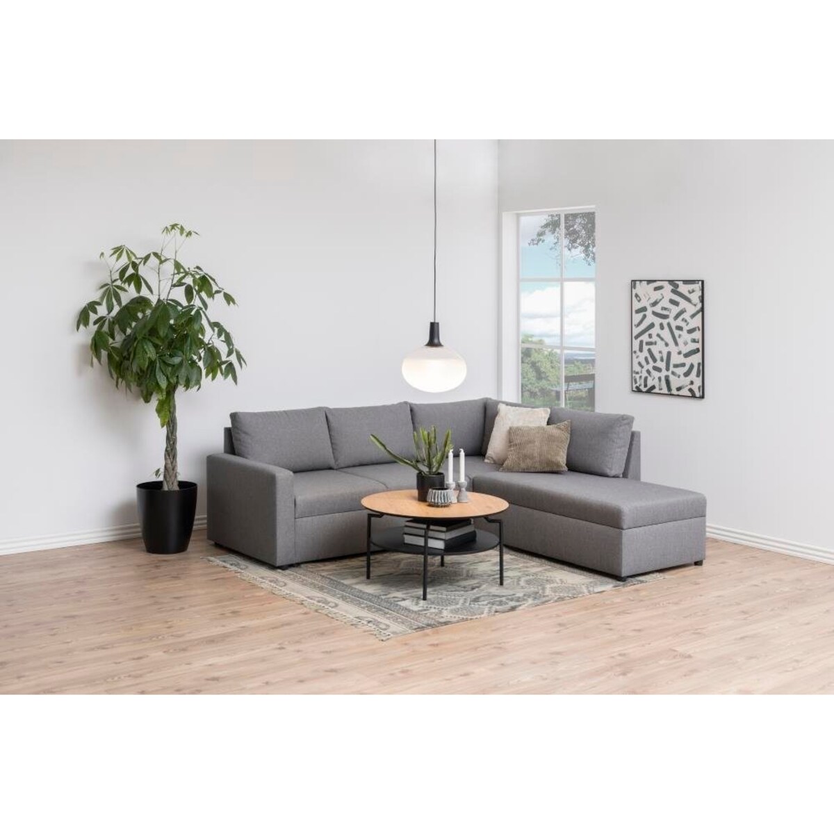 Stolik kawowy Goldington naturalny/czarny