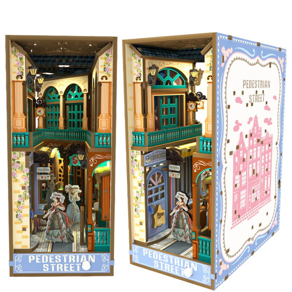 Miniaturowy domek Book Nook - Wiktoriańska uliczka