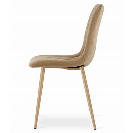 Krzesło Do Jadalni Kuchni Salonu Lava - Brązowy Aksamit / Nogi Kolor Drewna X 2