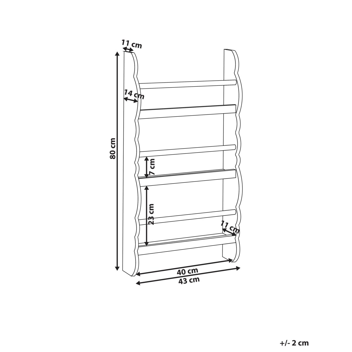 Regał ścienny MDF Jasnozielony RIGOLET