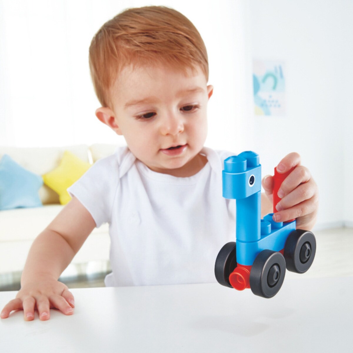 Miękkie Klocki Konstrukcyjne Auta i Zwierzęta 6 el. 18m+ PolyM