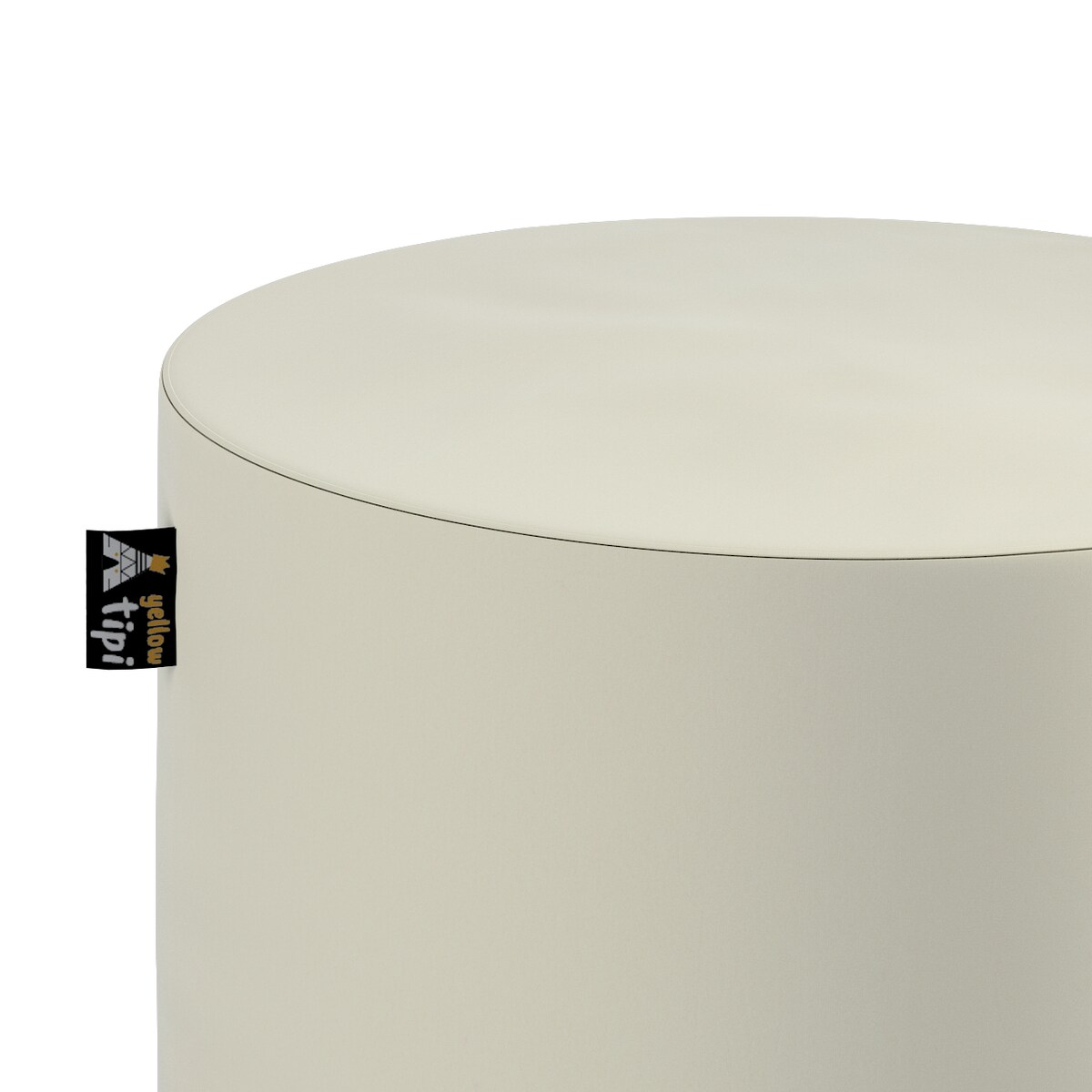 Puf Bobby, śmietankowa biel, ø40, wys. 40 cm, Posh Velvet