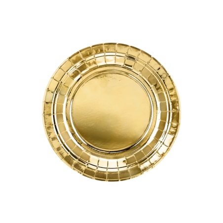 Talerzyki, złoty, 18cm (1 op. / 6 szt.)